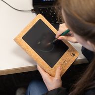 Cuaderno de intenciones A5 - Pantalla LCD borrable - Efecto cuero rojo - 80 hojas