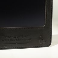 Cuaderno de intenciones tamaño A5 - Pantalla LCD que se limpia - Efecto cuero negro - 80 hojas