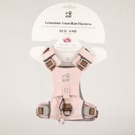 PAW - XS (2-4 kg) Arnés de paso para perros Guardian con malla reflectante - Rosa suave - Colgante de cuarzo rosa