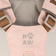 PAW - XS (2-4 kg) Arnés de paso para perros Guardian con malla reflectante - Rosa suave - Colgante de cuarzo rosa