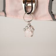 PAW - XS (2-4 kg) Arnés de paso para perros Guardian con malla reflectante - Rosa suave - Colgante de cuarzo rosa