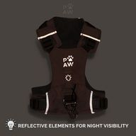 PAW - S (4-8 kg) Arnés de paso para perros Guardian con malla reflectante - Lavanda - Colgante de amatista
