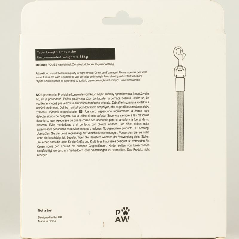 Correa Paw Pet - Correa de elefante - gris - 2 m