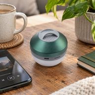 Luz colgante para acampar y mini altavoz - verde