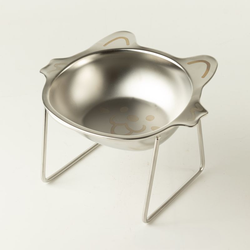 Cuencos de comida PAW - Cuenco único para gato en soporte - Acero inoxidable (304)