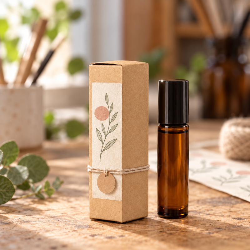 Caja para frasco roll-on de 10 ml - Marrón
