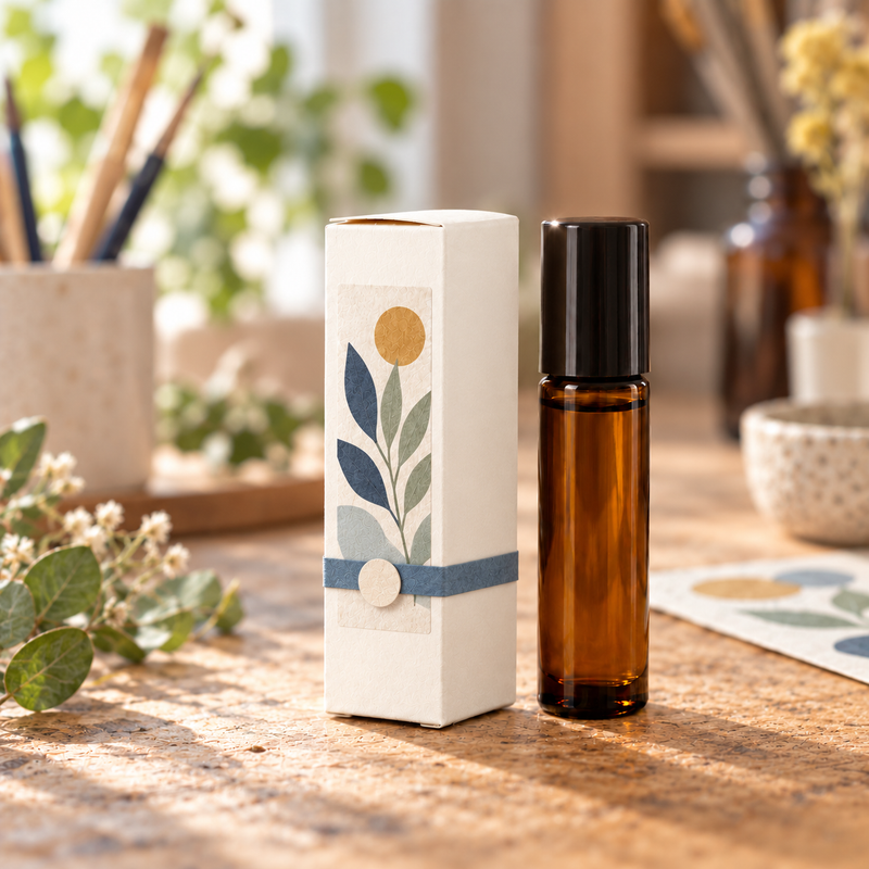 Caja para botella roll-on de 10 ml - Blanca