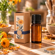 Caja para botella ámbar de 50 ml - Marrón