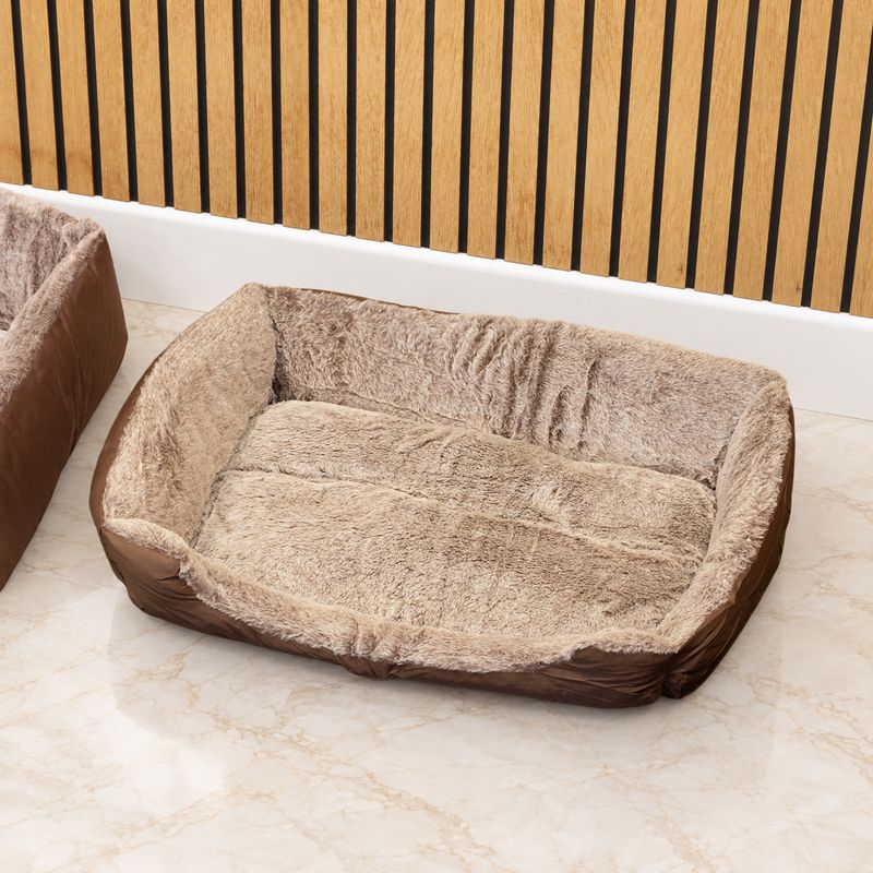 Cama para patitas - Oso de peluche marrón pequeño - 60x45x17cm