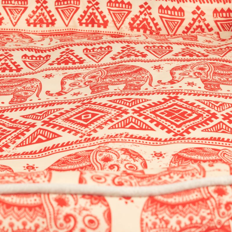 Cama para patitas - Elefante afortunado - Rojo 60x50x14 cm