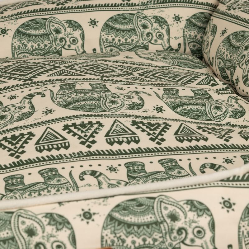 Paw Bed - Lucky Elephant - Verde - 60x50x14cm