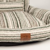 Cama para patitas - Sofá pequeño - Rayas marrones - 50x50x26cm
