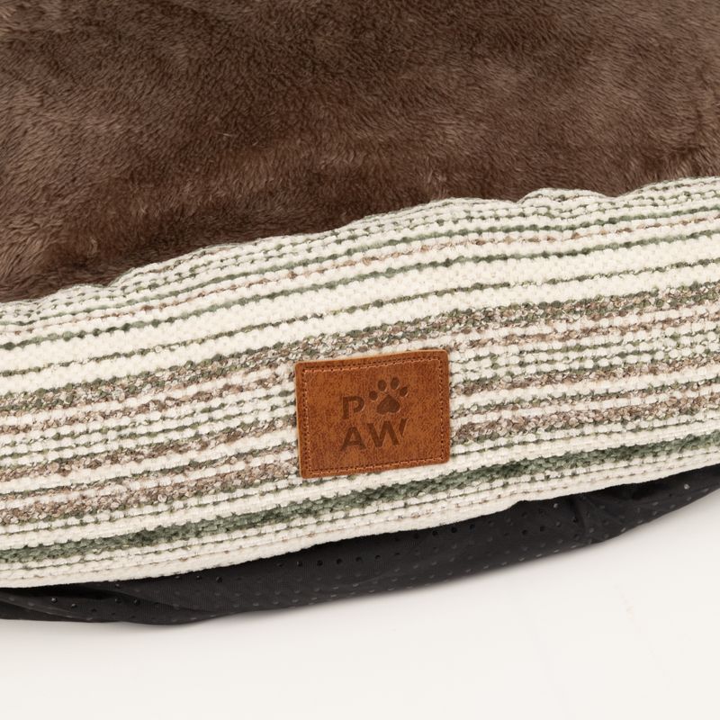 Cama para Patas - Sofá Mediano - Rayas Marrones - 60x60x28cm