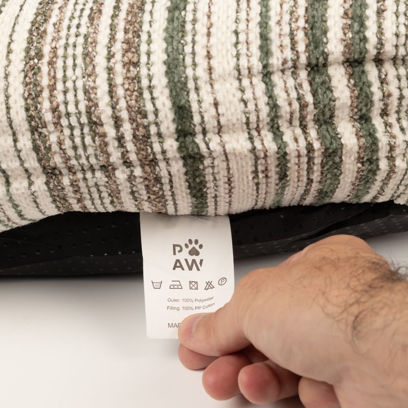 Cama para Patas - Sofá Mediano - Rayas Marrones - 60x60x28cm