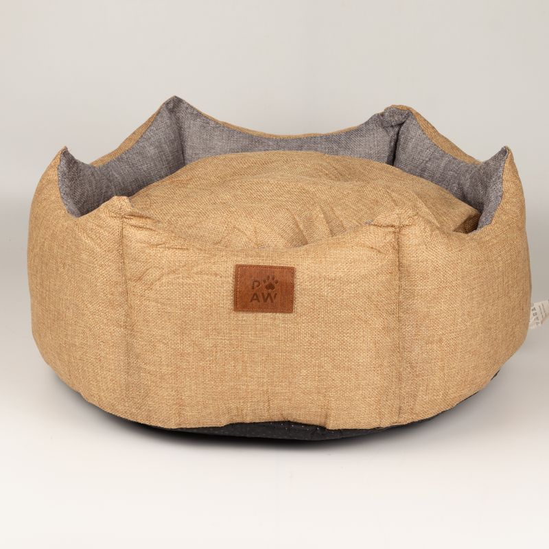 Cama para Patas - Mediana Royal Crown - Arena y Gris - 50x50x26cm
