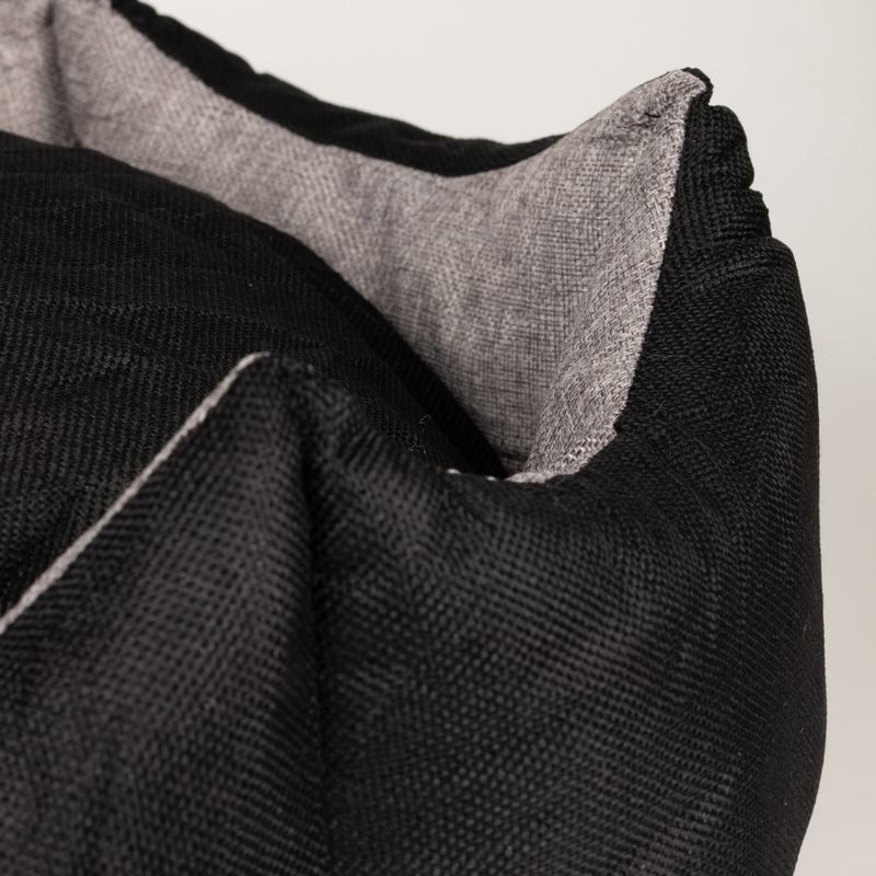 Cama de pata - Grande Corona Real - Negro y Gris - 50x50x26cm