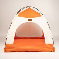 Cama para patas - Tienda beige y naranja - 58x58x48cm