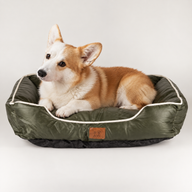 Cama para patas - Pequeña - Verde caqui - 60x50x15 cm