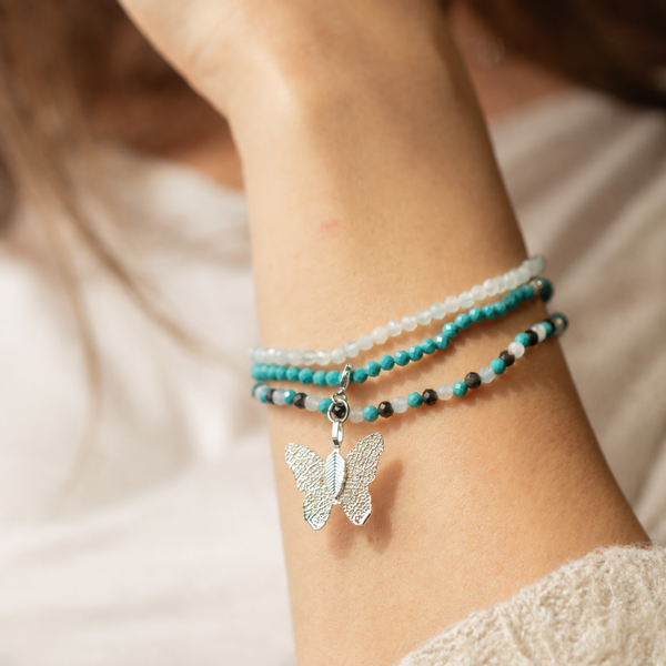 Conjunto de pulseras de piedras preciosas del espíritu de la ninfa