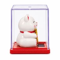 Mini Gato Ahorrador con Energía Solar en Caja - Blanco