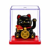 Mini Gato Ahorrador con Energía Solar en Caja - Negro