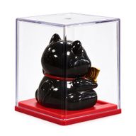Mini Gato Ahorrador con Energía Solar en Caja - Negro