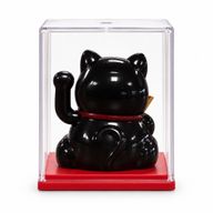 Mini Gato Ahorrador con Energía Solar en Caja - Negro