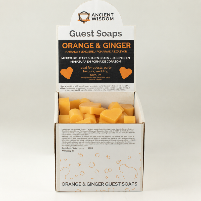 Jabones para huéspedes del corazón - Naranja y jengibre cálido