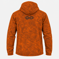 Camisa con capucha extragrande lavada a la piedra con bolsillo canguro - Naranja quemado