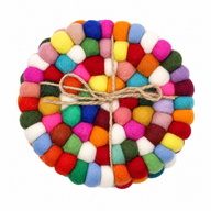 Posavasos redondos de fieltro - 10 cm multicolor (juego de 4)