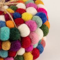 Posavasos redondos de fieltro - 10 cm multicolor (juego de 4)