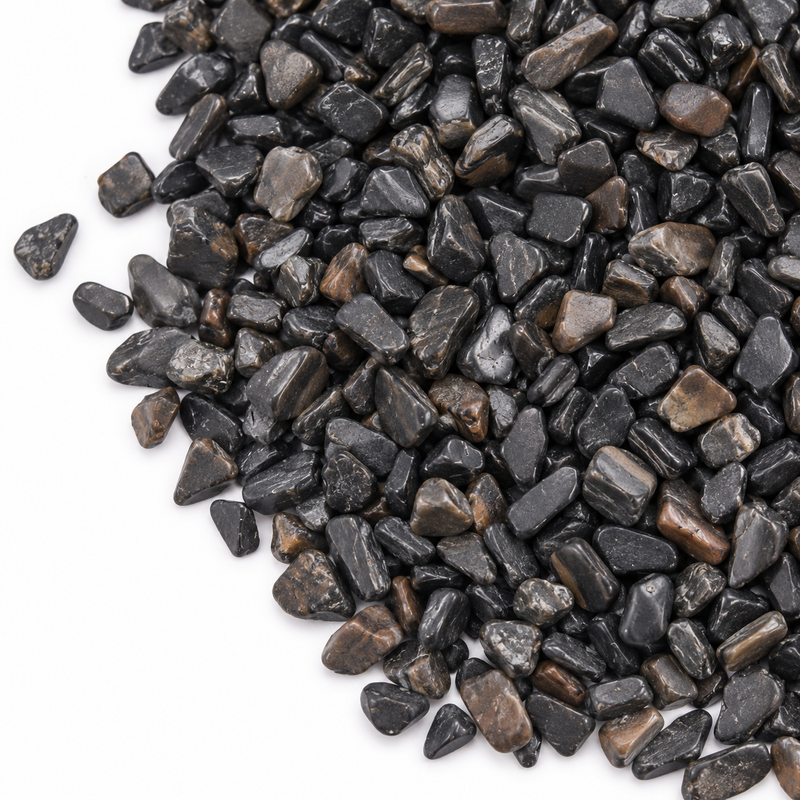 Virutas de piedra preciosa de turmalina negra a granel - 1 KG