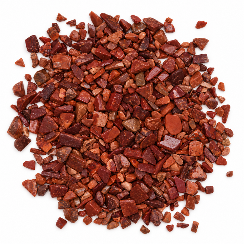 Fragmentos de piedra preciosa de jaspe rojo a granel - 1 KG