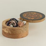 Caja redonda esmaltada - Dragón Yin Yang