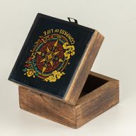 Caja pequeña esmaltada - Brújula de la vida