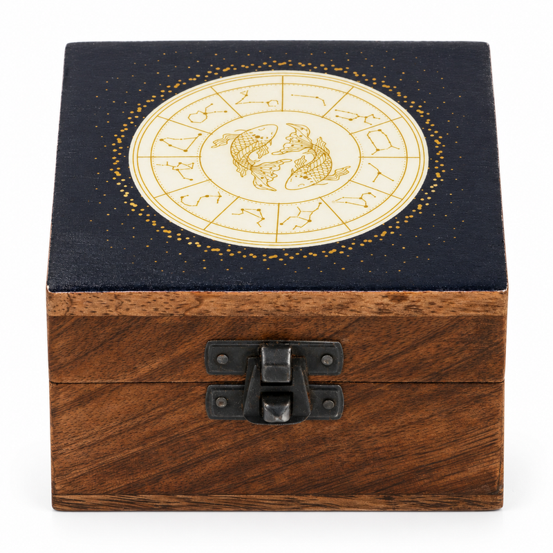 Caja esmaltada pequeña - Piscis