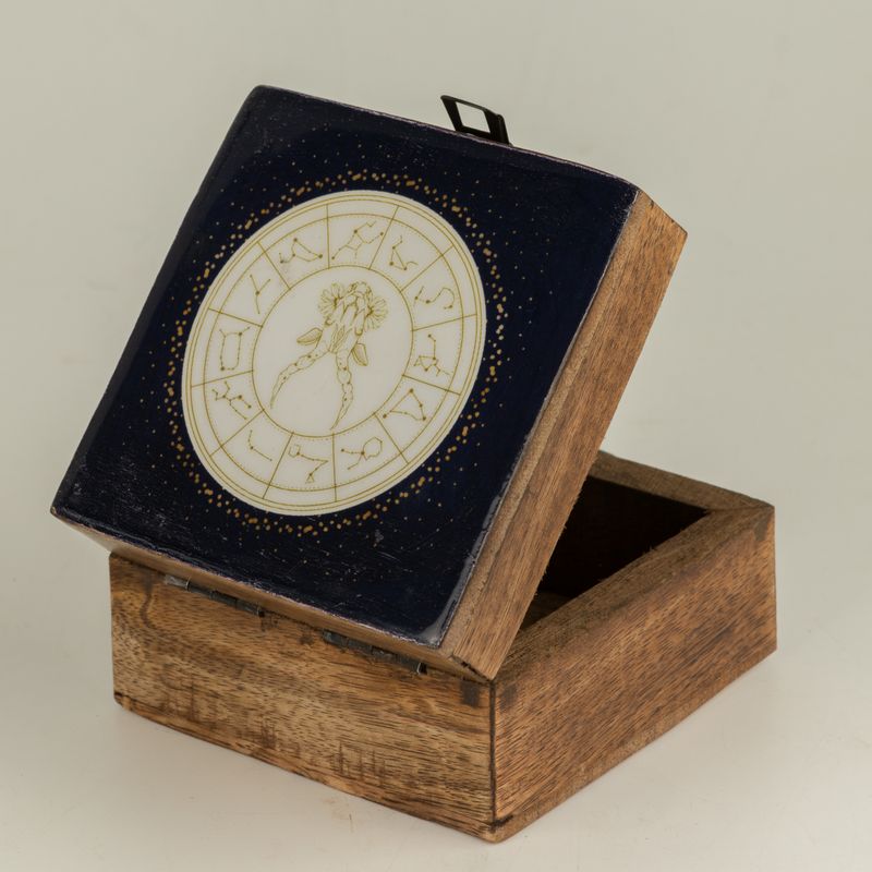 Caja esmaltada pequeña - Capricornio
