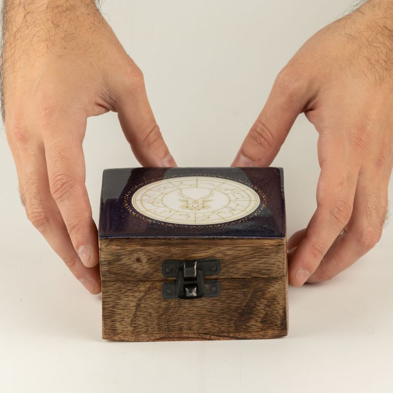 Caja esmaltada pequeña - Capricornio