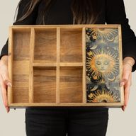 Bandeja de tarot Sun Goddess con soporte para cartas