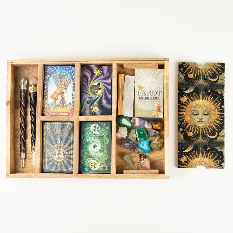 Bandeja de tarot Sun Goddess con soporte para cartas