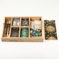 Bandeja de tarot Sun Goddess con soporte para cartas