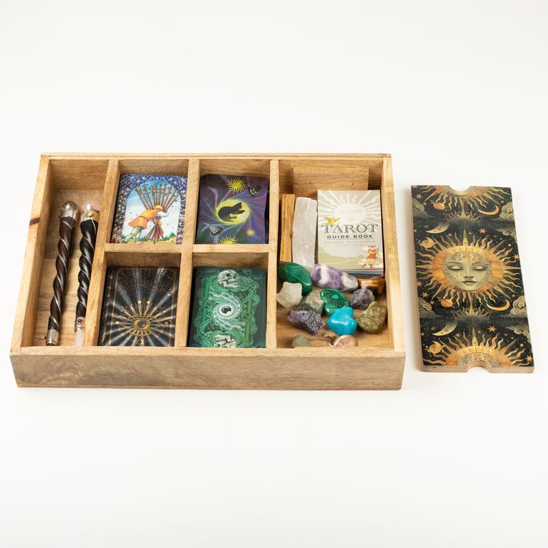Bandeja de tarot Sun Goddess con soporte para cartas