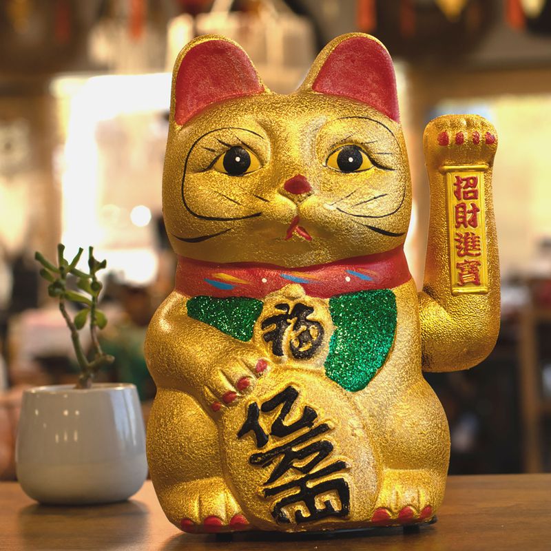 Gato de la fortuna extragrande