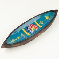 Cuenco para incienso de esmalte - Madera de mango - Mandala