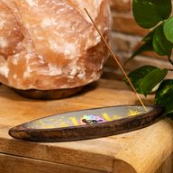 Cuenco para incienso de esmalte - Madera de mango - Chakra