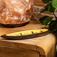 Cuenco para incienso de esmalte - Madera de mango - Mano y Sol (natural)