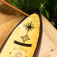 Cuenco para incienso de esmalte - Madera de mango - Mano y Sol (natural)