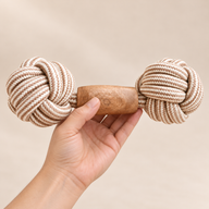 Juguetes PAW para mascotas – Mordedor de madera de café Double Trouble Tug