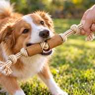 Juguetes PAW para mascotas – Mordedor de madera de café Trail Born Tug