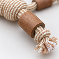 Juguetes PAW para mascotas - Mordedor de madera de café - Rope Ranger - Pelota